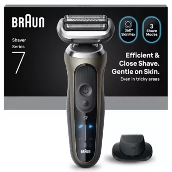 Braun Series 7 72-C1200s ηλεκτρική ξυριστική μηχανή - υγρή & στεγνή, μαύρο/μπρούντζος, ανοξείδωτο χάλυβα