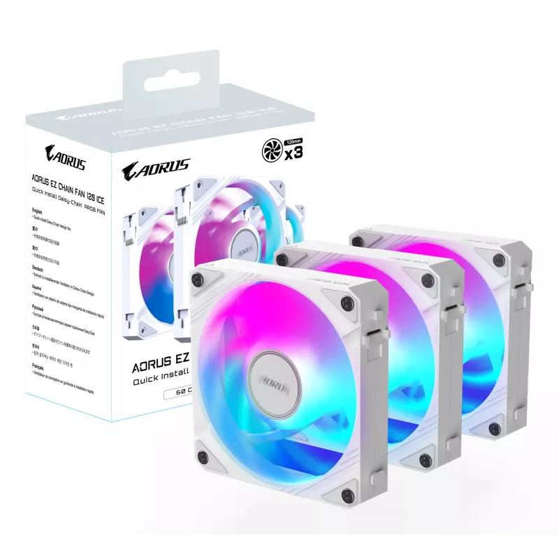 GIGABYTE AORUS EZ CHAIN FAN 120 ICE Μητρική 12 cm Λευκό 1 Τεμ.