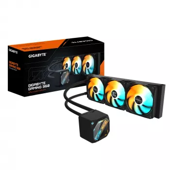 GIGABYTE GAMING 360 Υδρόψυκτρο CPU – 3x120mm Ανεμιστήρες ARGB, Μηχανισμός Κλειδώματος Slide-in, DAISY-CHAIN, συμβατό με Intel LGA 1851 και AMD AM5