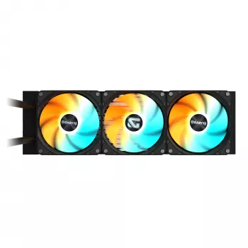 GIGABYTE GAMING 360 Υδρόψυκτρο CPU – 3x120mm Ανεμιστήρες ARGB, Μηχανισμός Κλειδώματος Slide-in, DAISY-CHAIN, συμβατό με Intel LGA 1851 και AMD AM5