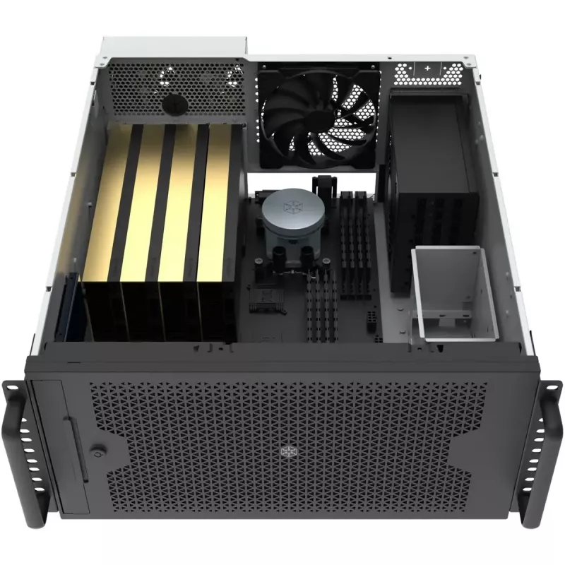 Θήκη rack SILVERSTONE RM53-502 — 19 ιντσών server rack chassis, μαύρο