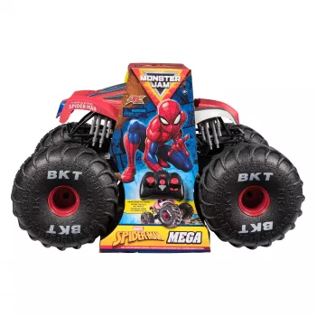 Monster Jam Marvel Mega Spider-Man RC Μονόκυκλο φορτηγό, παντός εδάφους, μήκος άνω των 60 cm, κλίμακα 1:6, Παιχνίδι υπερήρωα για αγόρια και κορίτσια από 4 ετών