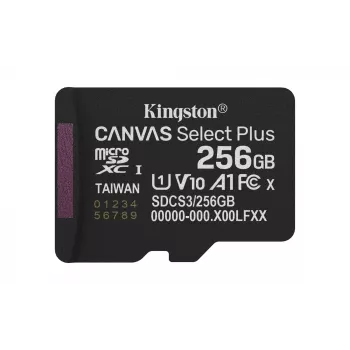 Kingston Technology 256GB micSDXC Canvas Select Plus Gen3 150R A1 Μεμονωμένη συσκευασία χωρίς ADP