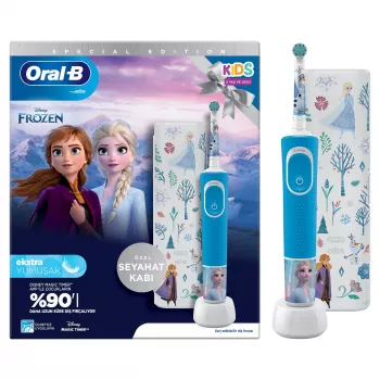 Oral-B Vitality Pro Frozen παιδική περιστροφική-παλινδρομική οδοντόβουρτσα μαύρο, γκρι