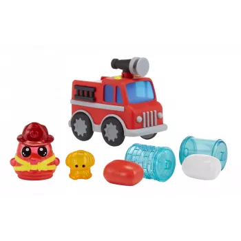 MGA Entertainment DohKins 123064-EUC πυροσβεστικό όχημα και πυροσβέστης, σετ παιχνιδιού με πλαστελίνη, από 3 ετών