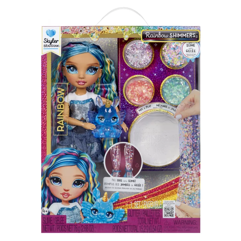 Rainbow High Rainbow Shimmers με Slime Κούκλα μόδας - Skyler (μπλε)
