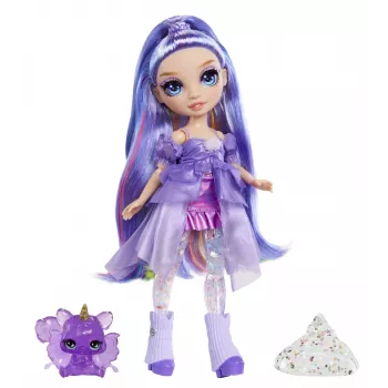 Rainbow High Rainbow Shimmers με βλέννα κούκλα μόδας - Violet (μωβ)