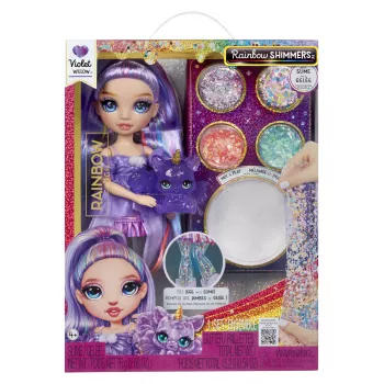 Rainbow High Rainbow Shimmers με βλέννα κούκλα μόδας - Violet (μωβ)