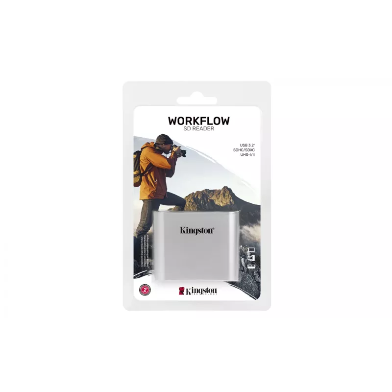 Kingston Technology USB3.2 Gen1 Workflow Dual-Slot SDHC/SDXC UHS-II αναγνώστης καρτών