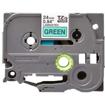 Επικαλυμμένη ταινία σήμανσης Brother TZe-751 24 mm – μαύρο σε πράσινο, 8 m, γκρι κασέτα