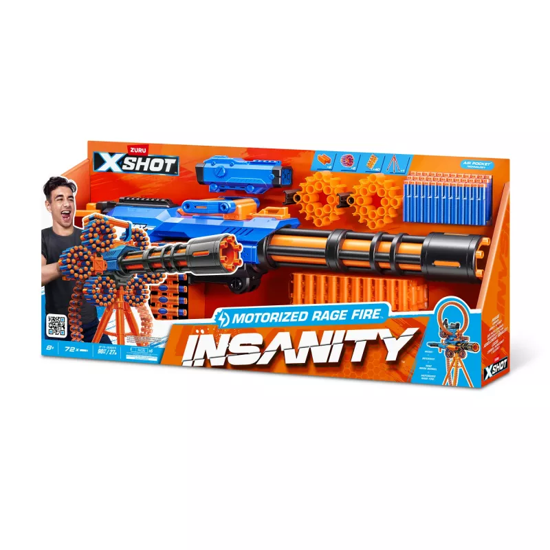 XSHOT Insanity Motorized Rage Fire (72 βελάκια) ZURU