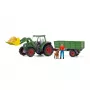 Τρακτέρ με τρέιλερ Schleich FARM WORLD 42608 μαύρο πράσινο κόκκινο κίτρινο