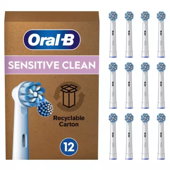 Κεφαλές οδοντόβουρτσας Oral-B Sensitive Clean 12 τεμ. λευκό