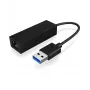 ICY BOX USB 3.0 Type-A σε RJ-45 Ethernet-Port, Ενσύρματο, USB, Ethernet, 1000 Mbit/s, Μαύρο