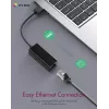 ICY BOX USB 3.0 Type-A σε RJ-45 Ethernet-Port, Ενσύρματο, USB, Ethernet, 1000 Mbit/s, Μαύρο