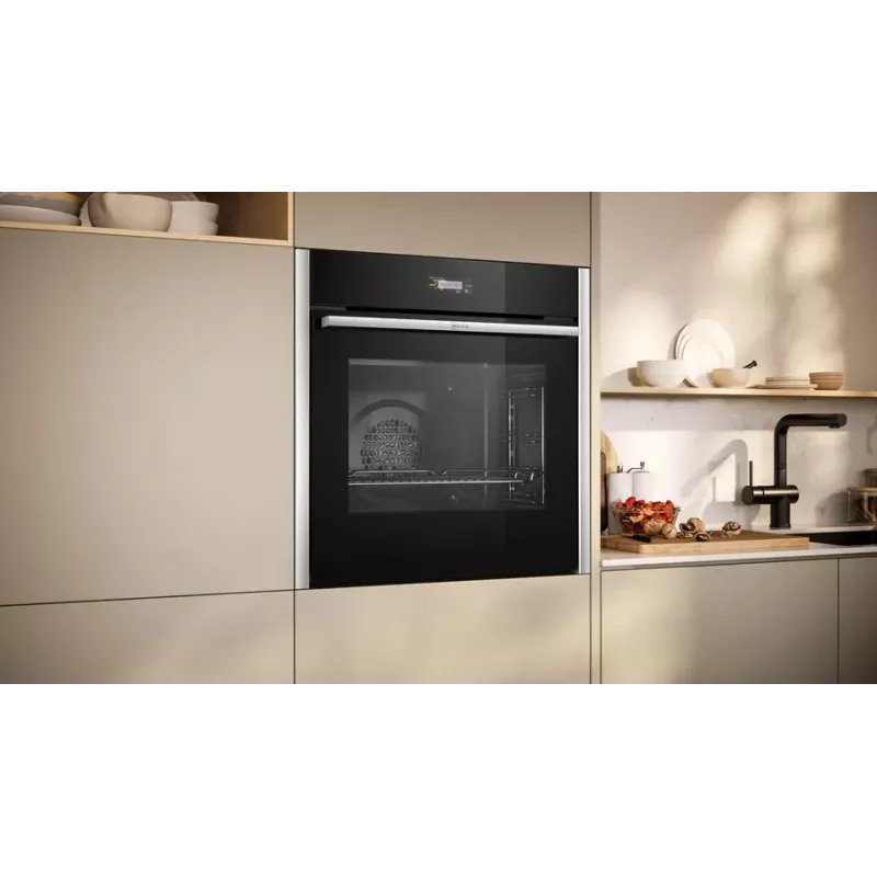 Neff N 70 B24CR71N0 Φούρνος 71 L μαύρο, ανοξείδωτο χάλυβας