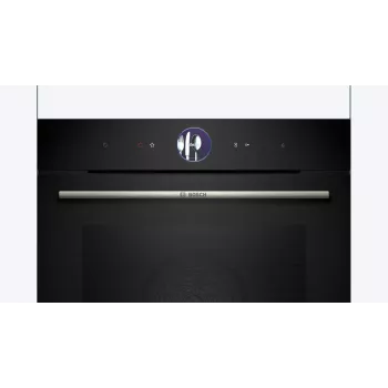 Bosch Serie 8 HRG7764B1 εντοιχιζόμενος φούρνος, 60 cm, 71 l, A+, ατμός, AirFry, πυρόλυση, Home Connect, μαύρος