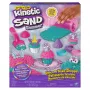 Kinetic Sand Shimmer, σετ παιχνιδιού αρτοποιείου μονόκερου, 16 oz (Shimmer Turquoise και Pink Neon), 8 εργαλεία μονόκερου, αισθητηριακό παιχνίδι για παιδιά από 3 ετών