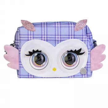 Purse Pets, Print Perfect Hoot Couture Owl, διαδραστικό παιχνίδι και τσάντα χειρός με πάνω από 30 ήχους και αντιδράσεις, παιχνίδι για κορίτσια από 5 ετών