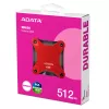 Εξωτερικός SSD ADATA SD620 512 GB, USB 3.2 Gen 2 Micro-USB B, κόκκινο, Θήκη σιλικόνης