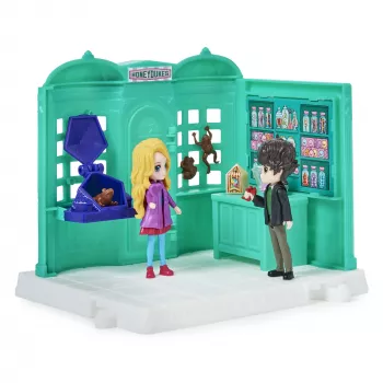 Wizarding World Harry Potter, Magical Minis ζαχαροπλαστείο Honeydukes με 2 αποκλειστικές φιγούρες και 5 αξεσουάρ, παιδικό παιχνίδι από 6 ετών
