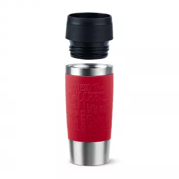 Θερμός ταξιδιού EMSA Travel Mug Classic N2020400 360 ml μαύρο, κόκκινο, ανοξείδωτο