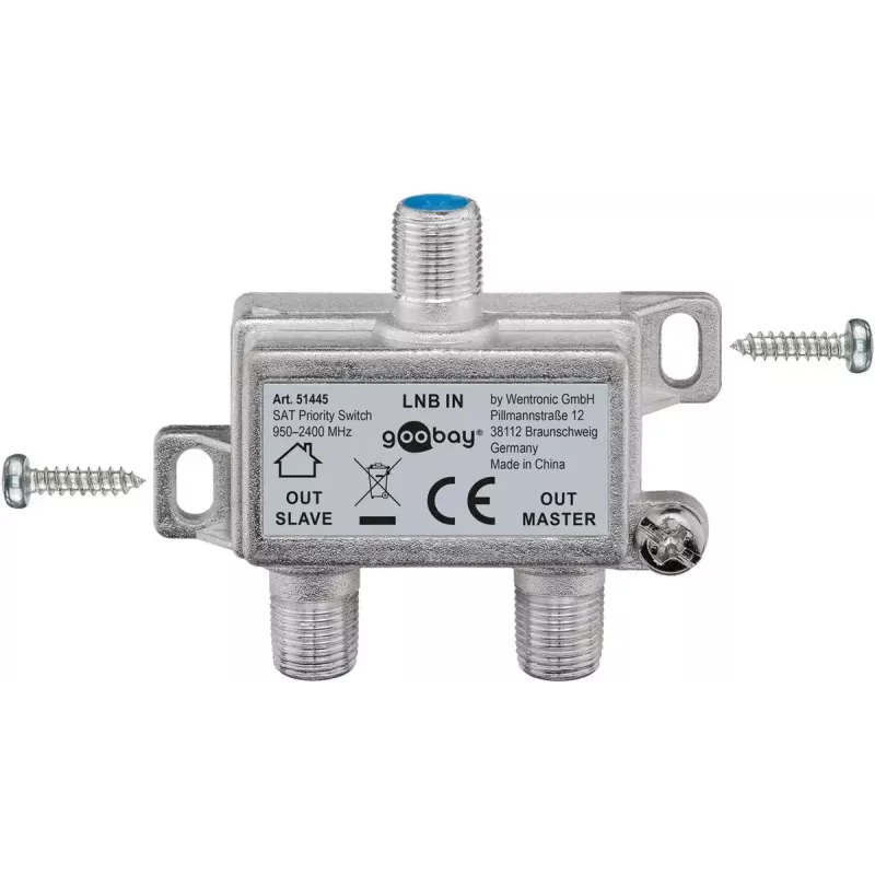 Διαχωριστής καλωδίου Goobay SAT Priority Splitter