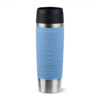 EMSA Travel Mug Waves Grande 500 ml μπλε, ανοξείδωτο ατσάλι