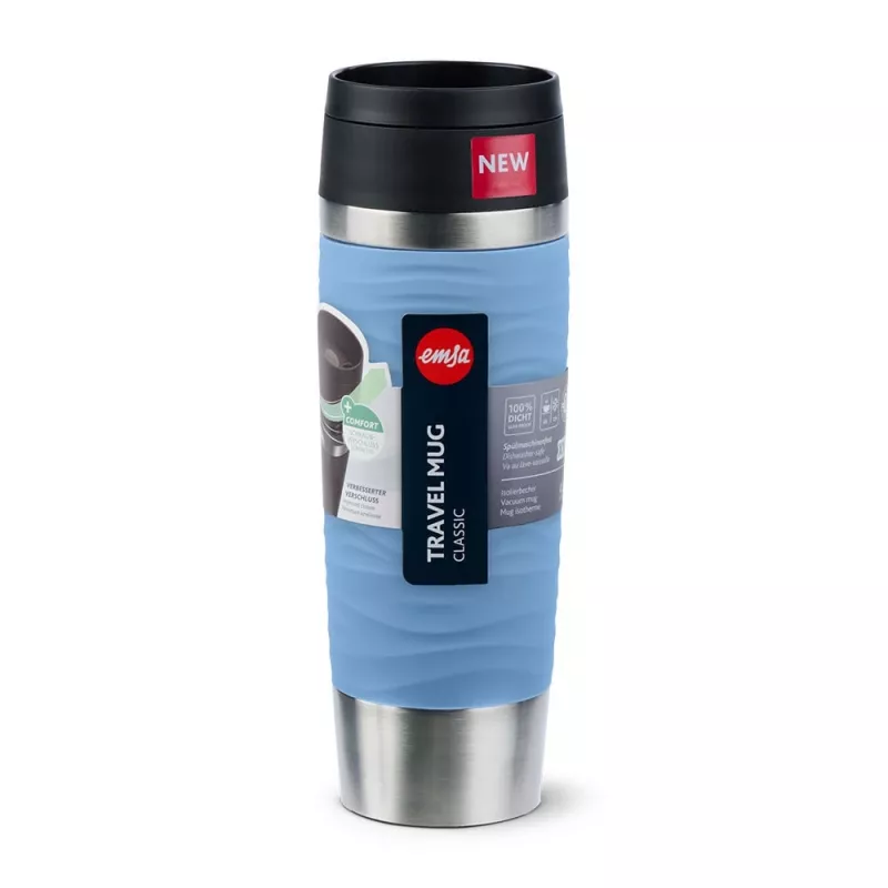 EMSA Travel Mug Waves Grande 500 ml μπλε, ανοξείδωτο ατσάλι