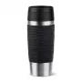 EMSA Travel Mug Waves 360 ml μαύρο ανοξείδωτο ατσάλι ποτήρι ταξιδιού