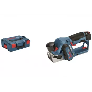 Bosch GHO 12V-20 Professional επαναφορτιζόμενο πλάνη, 12 V, πλάτος πλανίσματος 56 mm, χωρίς μπαταρία και φορτιστή, σε L-BOXX, μπλε/μαύρο