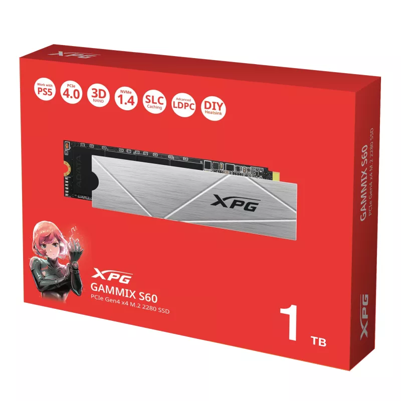 Δίσκος SSD ADATA 1 TB M.2 PCI Express 4.0 NVMe GAMMIX S60