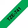 Brother TZE-741 μελανοταινία σήμανσης μαύρο σε πράσινο TZ