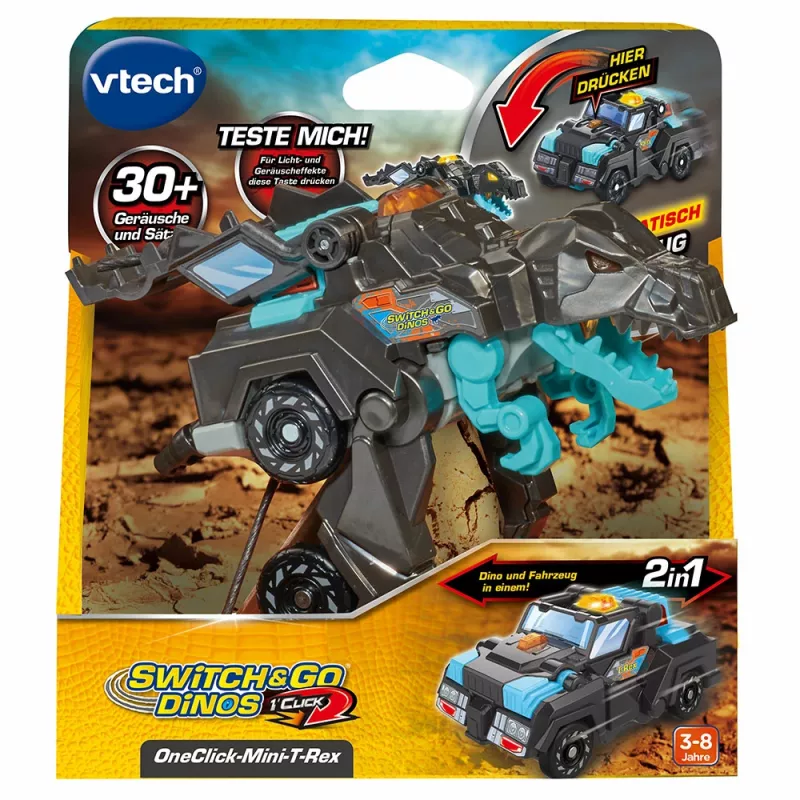 VTech Switch & Go Dinos 569304, 3 ετών, μαύρο, μπλε, 190 g
