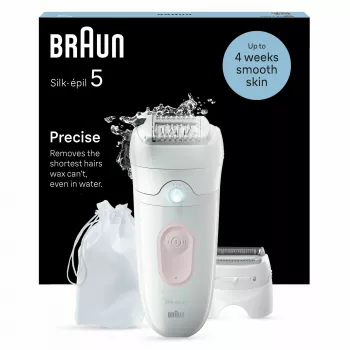 Αποτριχωτική συσκευή Braun Silk-épil 5 5-030 28 τσιμπίδες ροζ λευκό