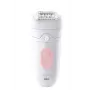 Braun Silk-épil 5 SE5-000 αποτριχωτική μηχανή Wet & Dry, 2 ταχύτητες, επαναφορτιζόμενη, έως 40 λεπτά, με βούρτσα καθαρισμού, λευκό/ροζ