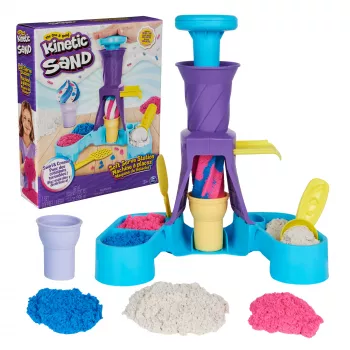 Spin Master Kinetic Sand Soft Serve Station 6068385 άμμος για παιχνίδι, 396 g, από 3 ετών