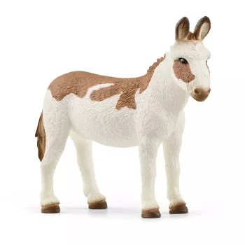 Schleich American Spotted Donkey παιχνίδι καφέ λευκό 13961