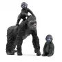 schleich WILD LIFE Οικογένεια γορίλα, 3 ετών, ζούγκλα, άγρια ζώα / παιχνίδι περιπέτειας, μαύρο, γκρι