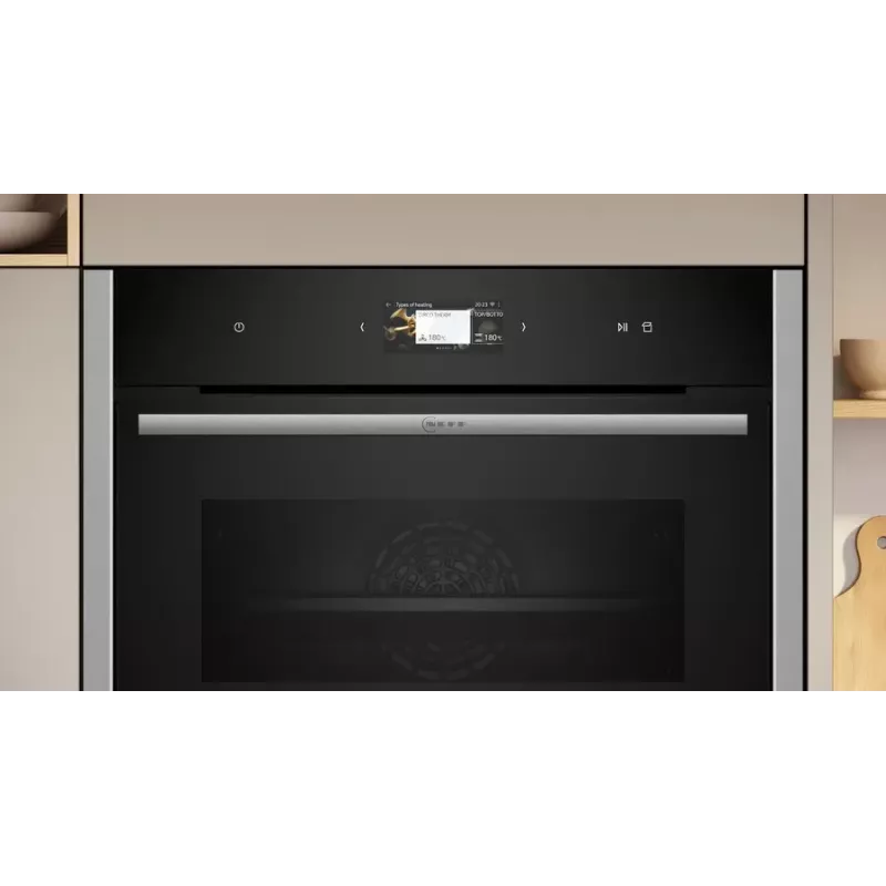 Neff C24FS31N0 Ατμομάγειρας Medium Μαύρο, Ανοξείδωτο ατσάλι Αφής