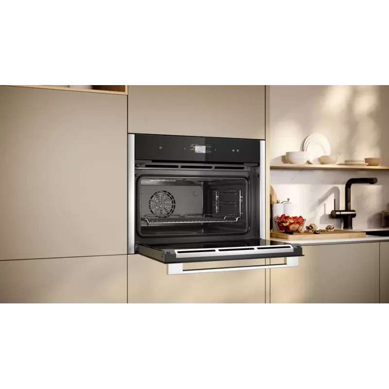 Neff C24FS31N0 Ατμομάγειρας Medium Μαύρο, Ανοξείδωτο ατσάλι Αφής