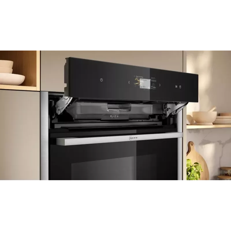 Neff C24FS31N0 Ατμομάγειρας Medium Μαύρο, Ανοξείδωτο ατσάλι Αφής