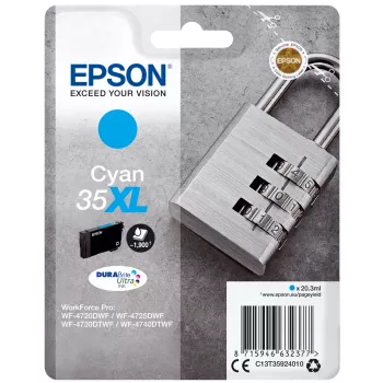 Μελανοταινία Epson Padlock Singlepack Cyan 35XL DURABrite Ultra Ink