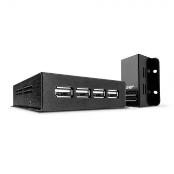 Lindy 50m επέκτασης USB 2.0 Cat.6 4 θυρών, πομποδέκτης δικτύου, 50 m, 480 Mbit/s, Cat5, Cat5e, Cat6, NS1021, φωσφορούχος μπρούντζος