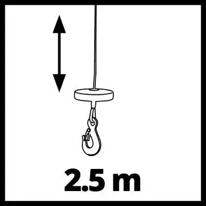 Παλάγκο αλυσίδας Einhell TC-CH 1000 1000 kg 2,5 m κόκκινο ασημί