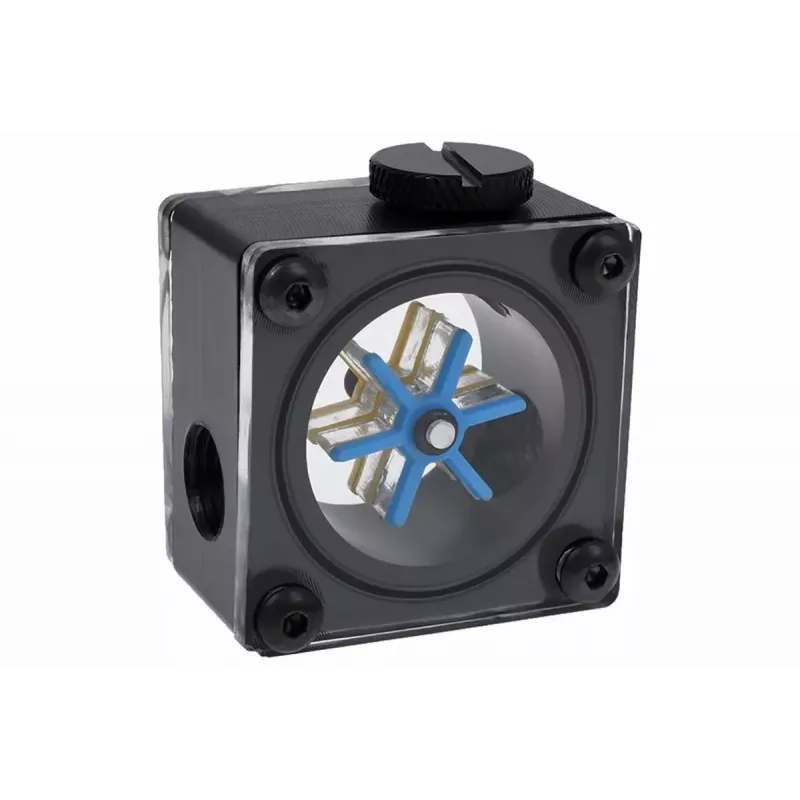 Alphacool Eisfluegel δείκτης ροής G1/4, τετράγωνος, ακετάλη, μαύρο