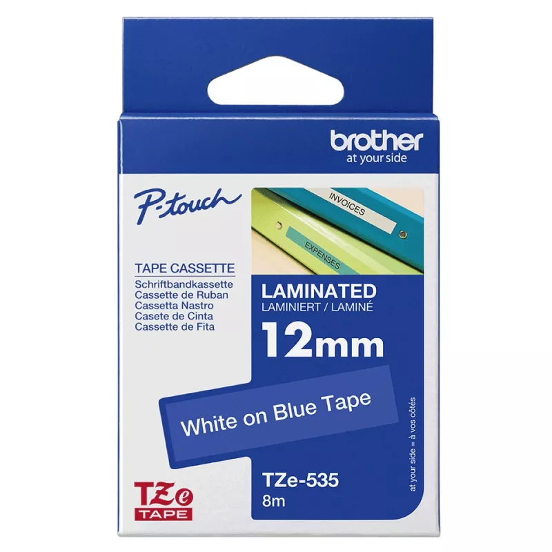 Ταινία ετικετών Brother TZe535 12mm λευκό σε μπλε