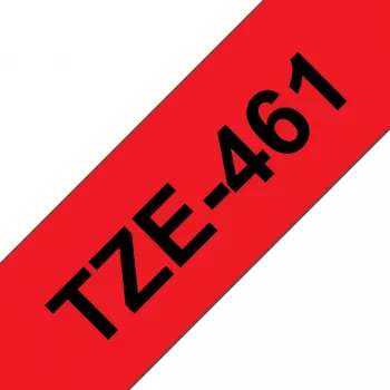 Ταινία πλαστικοποίησης Brother TZe461 36 mm μαύρο σε κόκκινο