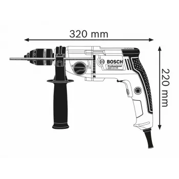 Bosch GBM 13-2 RE Professional δράπανο, 750 W, 3000 σ.α.λ., 39,5 Nm, τσοκ ταχείας σύσφιξης, μπλε