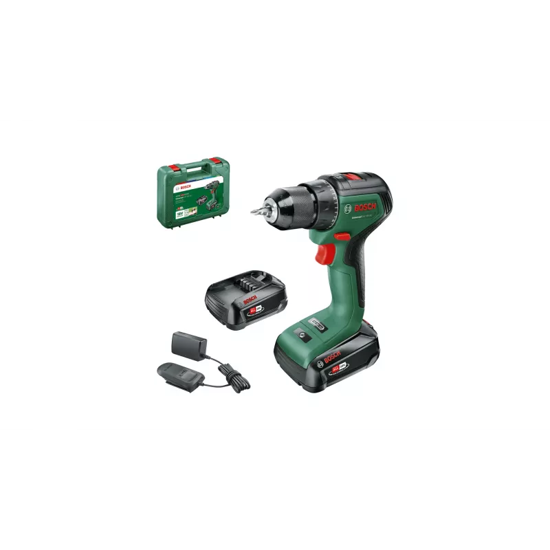 Bosch UniversalBohrschrauber 18V-60 1900 U/min Χωρίς κλειδί 1,3 kg Μαύρο, Πράσινο